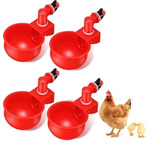 4 pcs,Abreuvoir Poules，Volaille Automatique Abreuvoir ，Abreuvoirs Automatiques De Poulet ,Outil D'Abreuvement pour Volaille,Convient Aux Oiseaux, Volailles, Pigeons, Poulets, Canards