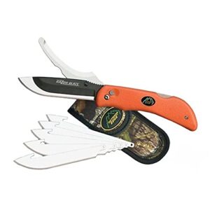 OUTDOOR EDGE - RO-20FC - Couteau de Chasse Pliant à Double Lames - Razor Pro - Orange
