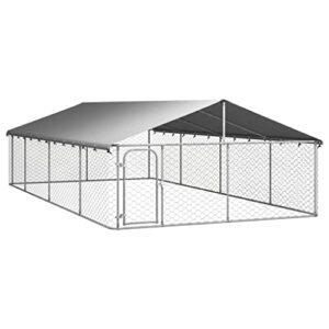 Bussandri Exclusive - chenil pour chien extérieur avec toit 600x300x150 cm