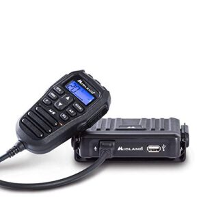 Midland M-5 CB Radio C1277, Car Radio Multi-Band avec 40 Canaux AM/FM, Émetteur-Récepteur Compact avec Commandes Directes, Microphone avec Affichage LCD, Squelch, 2 PIN Kenwood et Prise USB