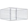 Chenil extérieur pour Chiens Acier galvanisé 2x2x1,85 m
