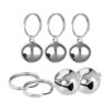 Pamtns Cloches Animaux de Compagnie 5 Pièces Pendentifs Grelots Clochette pour Chat en Métal Clochette pour Chien de Chasse Jingle Bells Cloche de Chien de Colliers pour Collier de Chien ou Chat