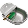 Abreuvoir pour Bovins en Acier Inoxydable Avec Vannes en Cuivre Réglables de 1/2″ Bol à Eau Automatique pour Animaux avec Bouchon de Vidange pour Boeuf Chevaux Chèvre Mouton Boeuf Chien