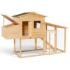 IDMarket – Poulailler Comfort avec pondoir en Bois