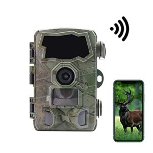 Caméra Surveillance Faune, 4K 32MP WiFi Caméra Chasse Vision Nocturne Caméra Activée Mouvement Caméra Recherche Scoutisme Extérieur Surveillance Faune Sécurité À Domicile