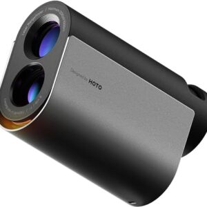 HOTO Télémètre Golf Laser 1100 yd, avec Compensation de Pente/Verrouillage de Drapeau, Grossissement 6 x, Précision ±1 m, Mesure Instantanée 0,5 s, Oculaire en Silicone, Recharge USB-C