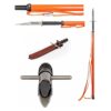 Epieu de chasse solide démontable léger 120 Cm – Pour battue gibier sanglier – Manche en fibre de verre – lame en acier inoxydable avec gaine en cuir incluse