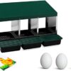FINCA CASAREJO Pondoirs ECO pour Poules 3 Compartiments + 3 Œufs Factices et Un Bloc-Notes Offerts – Nids pour Poules