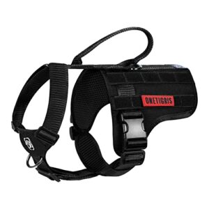 OneTigris Colossus Harnais Tactique pour Chien avec poignée de Commande et Coussin de Poitrine en Forme de Y, Convient pour Chiens de Taille Moyenne à Grande