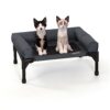 k&h pet products Coussin Original pour Animal de Compagnie avec Coussinets Amovibles Charbon/Maille Noire Petit 45,7 x 55,8 x 17,88 cm