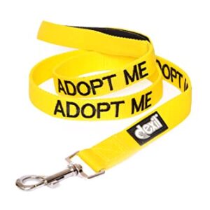 Dexil Adopt Me Jaune Couleur Coded Nylon 1,2 mètre de rembourré Poignée Chien en Laisse (New Domicile nécessaires) Faire Un Don à Votre Organisme Local