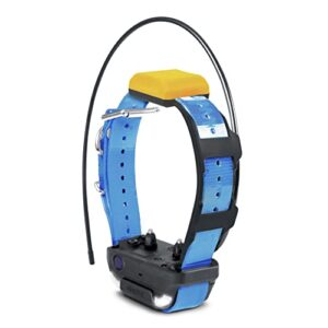 Dogtra Pathfinder 2 Collier Supplémentaire de Repérage GPS et de Dressage Rechargeable Bleu, Lumière LED, Étanche IPX9K, 100 Niveaux de Stimulation, Vibration et bip sonore, Portée 10 km