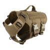 Icefang – Harnais tactique K9 – Gilet MOLLE pour chien – Couverture 3/4 du corps – Panneau crochet et boucle pour badge d’identité militaire – Poignée renforcée – Clip avant