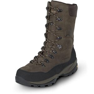 Härkila Bottes de chasse imperméables en cuir Pro Hunter Ridge GTX - Bottes en cuir robuste pour la chasse - Bottes d'extérieur pour chasseur à tige haute - Marron - marron, 43 EU