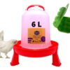 Abreuvoir poule avec réservoir 6L et boite à œufs abreuvoir pour poules poussin, volaille Distributeur automatique eau propre pour poulailler ou extérieur