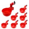 Ellxen 6pcs automatiques Supplies Abreuvoir Poules Tasses à Bol Bol en Plastique, Volailles Distributeurs D’eau Automatique de L’eau Potable Tasses pour Poussins Cailles Canards Bird