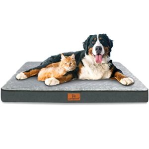 Gzvxuny Coussin Chien Dehoussable, Tapis Grande Taille Orthopédique, Panier Chien avec Couche Imperméable, Lit Lavable et Antidérapant, Matelas Ultra Doux, XL(104x74x10cm)