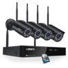 Kit Caméra Surveillance WiFi Extérieure sans Fil, DEATTI 2K 8CH Système de CCTV Caméra Sécurité Hydrofuge et Infrarouge Nocture, Accès à Distance, Vidéo Surveillance sans Fil, Disque Dur de 1 to