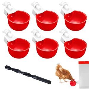 DIY Abreuvoir Poules, 6 Pièce Abreuvoirs Automatiques Kit, Abreuvoir Poule avec scie à Trou de pour Poussins Canards Oies Dindes ou Lapins