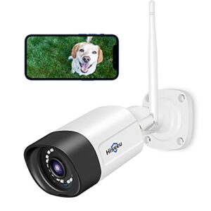Hiseeu 3MP Caméra Surveillance WiFi Extérieure sans Fil,Caméra IP de Sécurité Extérieure avec Vision Nocturne, Détection Mouvement, Audio Bidirectionnel,IP66 Étanche,Compatible avec Phone/PC/Tablet
