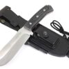 JEO-TEC Nº45: Couteau de Survie Outdoor Bushcraft Camping Randonnée Chasse Multifonctionnel, Lame INOX MOVA-58, Étui de Transport en Cuir Position Multiple, Fabriqué en Espagne