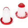 IDMarket – Lot mangeoire 3 KG et Abreuvoir 3L pour Poules et volailles