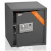 Brihard Coffre-Fort biométrique électronique – 2-en-1 Clavier numérique et Empreinte Digitale – Grand Coffre-Fort Serrure Antichoc à LED, 40x38x38 cm