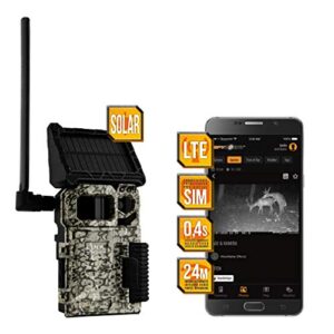 Spypoint Link-Micro-S LTE Caméra de chasse avec panneau solaire et carte SIM pour transmission cellulaire Caméra à infrarouge 1080p avec 4 LED puissantes et résolution de 10 mégapixels