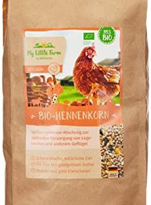 My Little Farm Grain de Poule Bio Bio 2 kg pour Poules pondeuses et Autres volailles Mélange de Grains Entiers naturels Riche en matières vitales