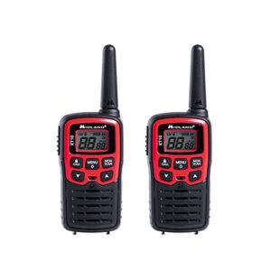 Midland XT10 Walkie Talkie C1176, Radio PMR pour Débutants, Talkie Walkie avec Clip Ceinture, Radio avec Fonction VOX, Portée 4 Km, Rouge