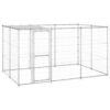 Chenil Extérieur Acier Galvanisé avec Toit 7,26 m² Enclos Niche Cage