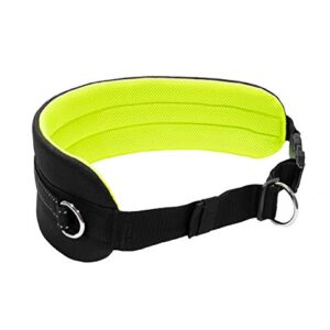LASALINE Ceinture Ventrale pour Jogging, Course, randonnée, Dog Trekking en Noir et Jaune Fluo