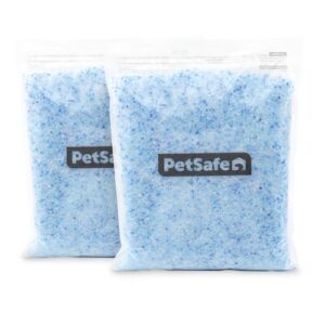 PetSafe - Litière pour Chat Cristal Non-Agglomérante Bleue Haut De Gamme Scoopfree, en Gel de silice, 99% Moins de poussière, Liquide absorbé et excréments déssèché, Lot de 2 sachets