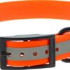 CANIHUNT Collier Xtreme Polyuréthane – Boucle Double – 16 Coloris (2.5 x 0.25 x 65 cm, Réfléchissant Orange)