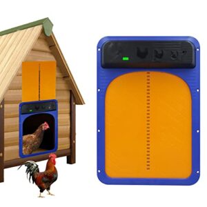 YEKUYEKU Porte de poulailler automatique, porte de poulailler automatique, porte de poulailler, porte de poulailler à détection de lumière, accessoires de poulailler