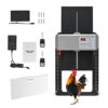 Hlieeosfcn Porte de Poulailler Automatique, avec Télécommande, Capteur de Lumière, Minuterie,Capteur de Gravité, Porte de Poulailler Intégrée Protéger Le Poulet