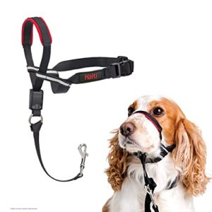 Licol HALTI Optifit, Taille M, Pour que votre chien arrête de tirer sur sa laisse, Facile à enfiler, Partie entièrement matelassée sur le museau, Réglable, Colliers anti-traction pour chiens