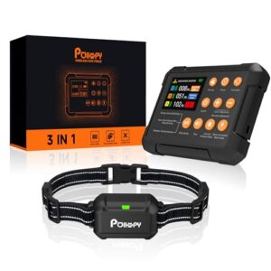 Clôture Sans fil Pour Chien, 3 en 1 Clôtures Anti Fugue pour Chiens avec Zone D'entrée Interdite + Fonction Collier de Dressage pour Chien pour Intérieur et Extérieur, Clôture Invisible Portable IPX7