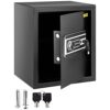 VEVOR Coffre-Fort Biométrique à Empreintes Digitales 48 L Coffre-Fort Numérique Combinaison et Clés Coffre de Sécurité en Acier Anti-Effraction 4 Types de Déverrouillage Argents Bijoux Domicile Noir