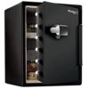 MASTER LOCK Coffre-fort [Ignifuge et Etanche] [XXL 56,6 L] [Combinaison Electronique + Alarme] – LFW205TWC – Pour vos documents d’identité, documents A4, ordinateurs portables, bijoux