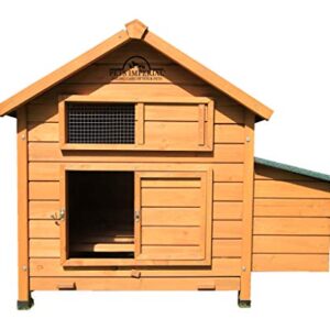 Pets Imperial® Savoy Poulailler avec Nichoir Simple - Poulailler en Bois avec Plateau Coulissant Et Toit Ouvrant