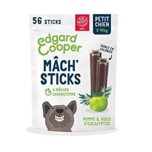 Edgard & Cooper Friandises pour Chien 56 Dental Stick Petit Chien Naturel 7 Batonnets x 8 Eucalyptus & Pomme, Un par Jour, Faible en Calorie, Mastication Longue Efficace, Haleine Fraîche