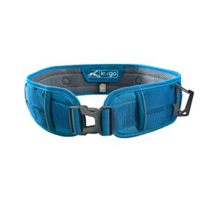 Kurgo Ceinture ventrale RSG, ceinture de Course ou promenade mains Libres Canicross, réglable, bande réfléchissante, Compatible MOLLE, Bleue