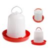 Verliked Abreuvoir pour volaille, abreuvoir pour volaille, poule, caille, poule, bantam, bouilloire pour nourriture, eau, poulet, canard, oie, kit d’eau 1 pièce 4 l