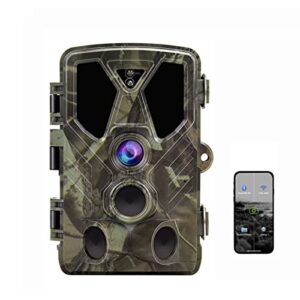 Caméra Piste, 4K 36MP Caméra Surveillance Faune WiFi Temps Déclenchement 0,2S Caméra Jeu Caméra Chasse Activée Mouvement Vision Nocturne Caméras Infrarouges Chass Nocturne Idée Cadeau