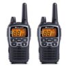 Midland C1180 XT70 – Émetteur-Récepteur Radio Professionnel Bi-Bande Talkie Walkie à Recharge Rapide – Couleur Grise – 69 LPD et 24 PMR446, 12 km de Portée, 38 Tonalités, 83 Codes – Lot de 2
