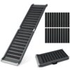 COSTWAY Rampe pour Chien Pliable avec Garde-Corps, Rampe Chien Voiture Antidérapante, Verrouillage, Poignée, Cadre en Métal sans Assemblage, pour Camions, SUV, Lits Surélevés, Charge 60 kg, Noir