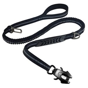 Laisse pour Chien Solide,Laisse Dressage Chien Nylon 1.5M avec Confort Poignée Rembourée,Laisse Moyens Grands Chien Laisse Anti Traction Chien avec Boucle de Ceinture de Sécurité