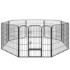 tectake® Parc pour Chien et Petits Animaux Modulable & Pliable Enclos pour Chat extérieur Parc Chiot Cloture Anti Fugue Chien Grillage sans Toit, Portes avec Double verrou