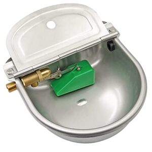 MUALROUS Abreuvoir Automatique en Acier Inoxydable pour Viande De Bœuf avec Valve en Laiton 1/2" Cheval, Bovin, Chèvre, Mouton, Cochon, Chien Valve Flottante